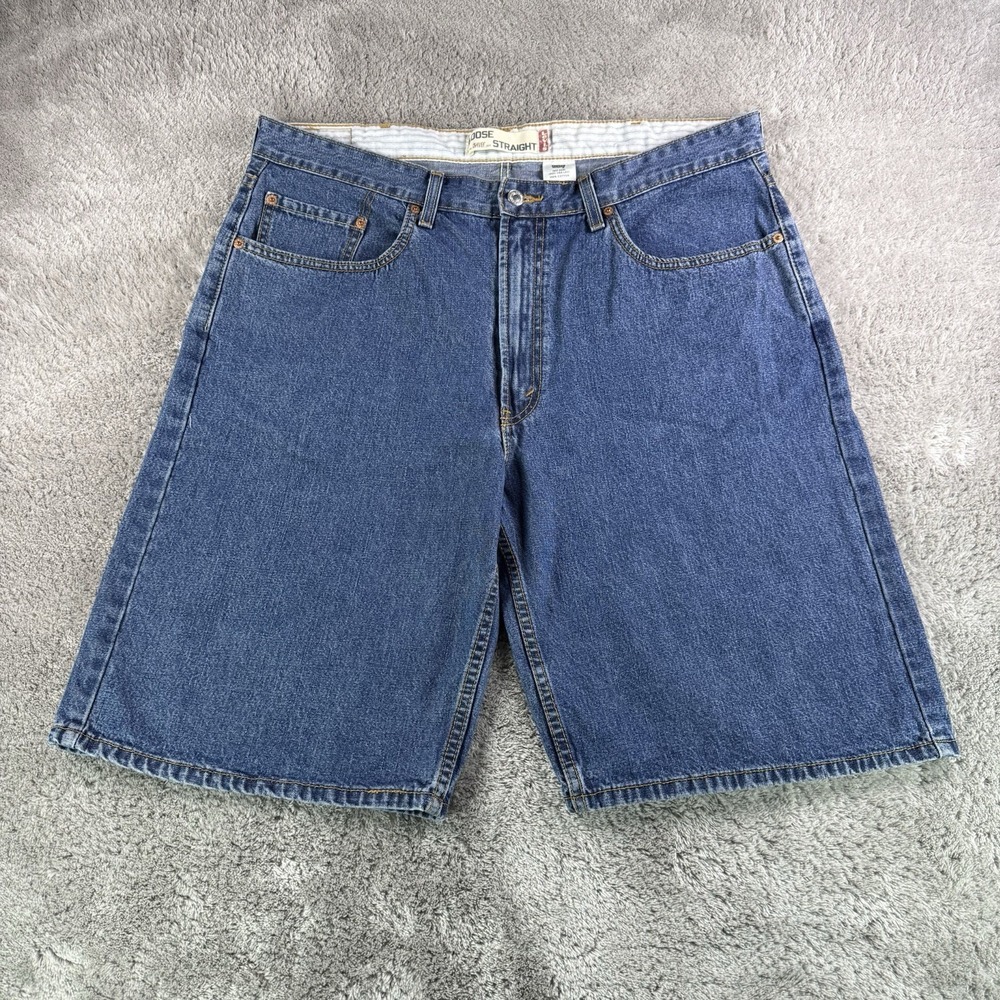 Levi’s Vintage 569 Loose Straight Denim Shorts Mens 38 Blue Jean Jorts Baggy Y2K
